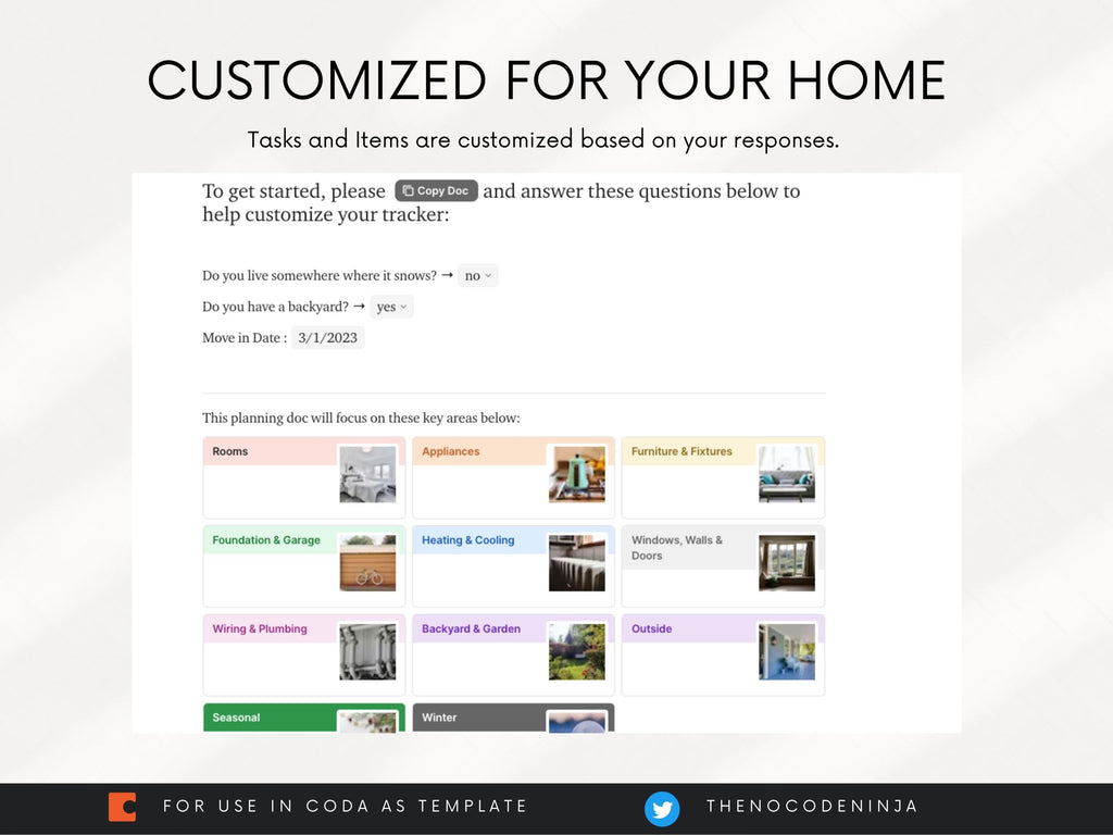 Home Maintenance Starter Kit (Coda Template)