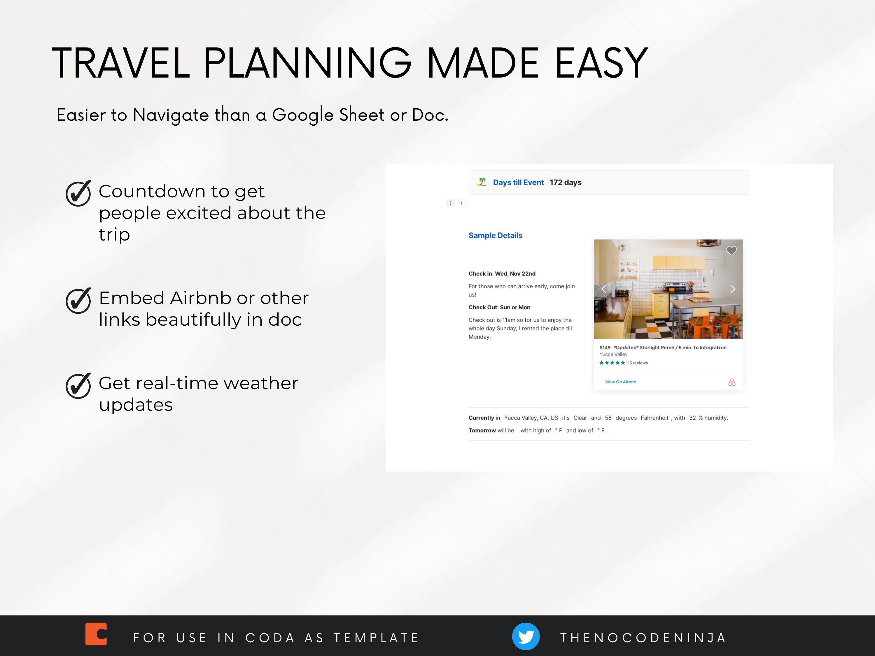 The Ultimate Travel Doc for Group Planning — Shift/Volunteer Management, Expense Tracker & More (Coda Template)