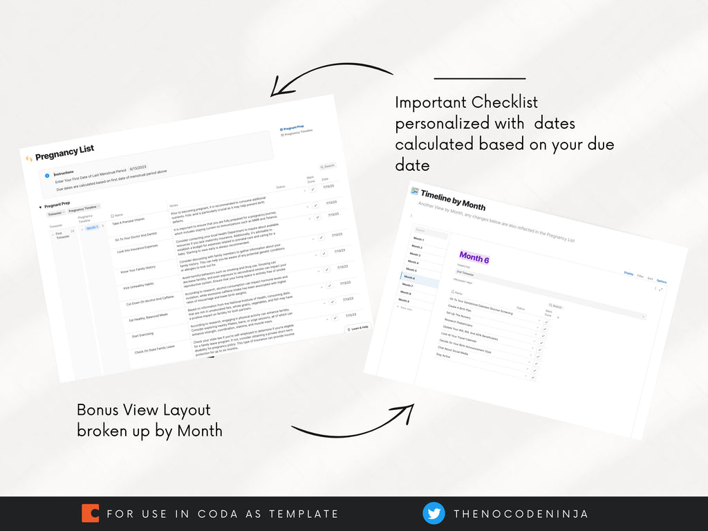Pregnancy Checklist (Coda Template)
