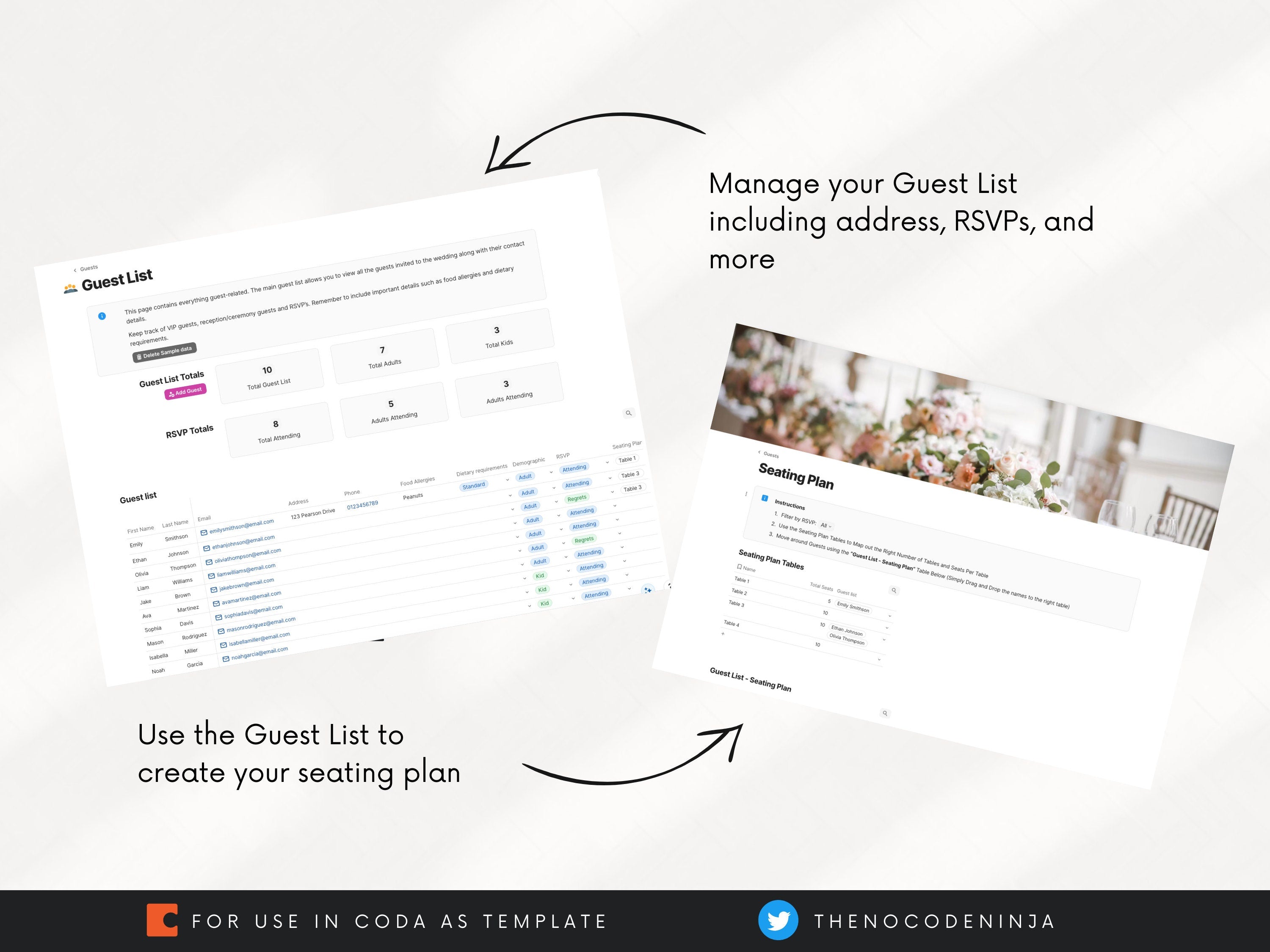 Wedding Planner Template (Coda Template)